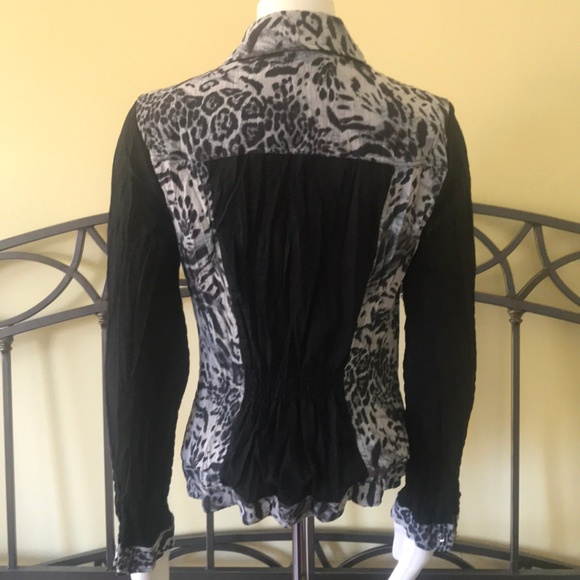 Alberto Makali Jacket Black with Animal Print L - Picture 3 of 5